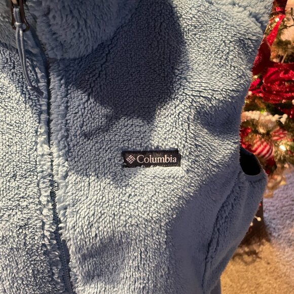 NWT Women's XL COLUMBIA EXS Fleece Vest Painted Sky Blue - Picture 3 of 8